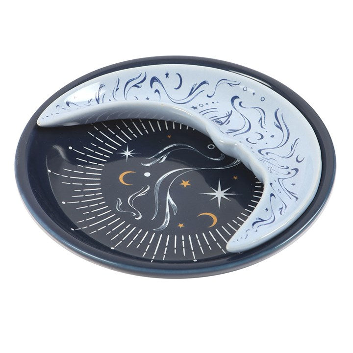 Ceramic Blue Moon Stacking Trinket Tray Dish Christmas Jewellery Gift