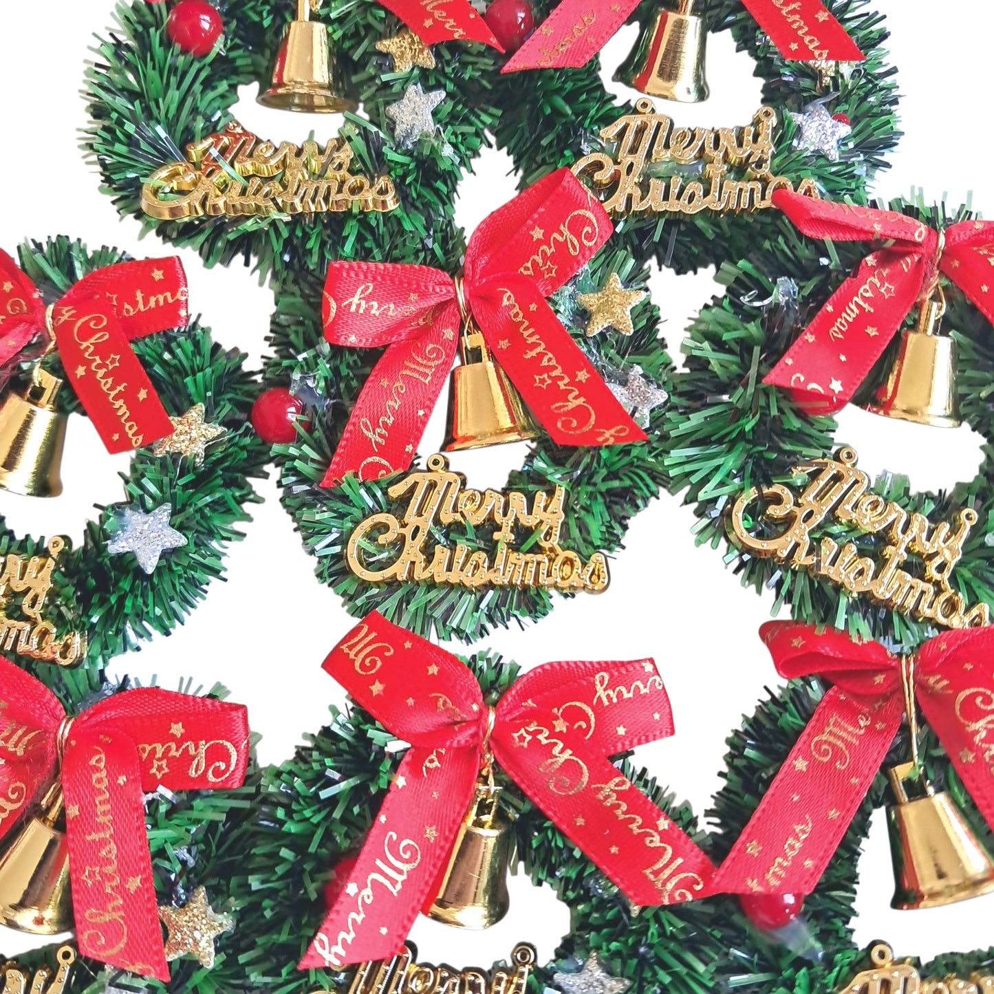 8 Pcs Miniature Christmas Wreaths Small Decorations Craft DIY Crackers Cards